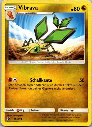 Pokémon-Karte Vibrava 38/70 Majestät Der Drachen