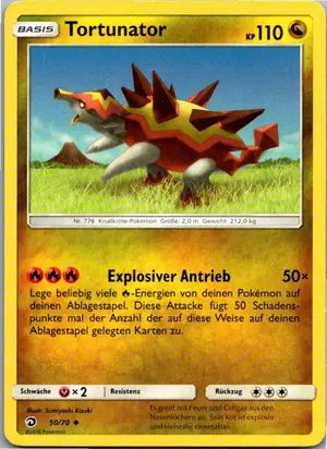 Pokémon-Karte Tortunator 50/70 Majestät Der Drachen