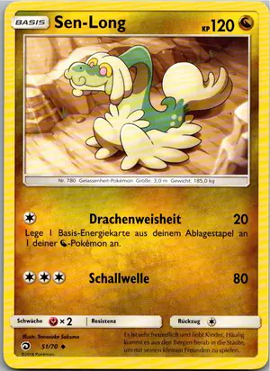 Pokémon-Karte Sen-Long 51/70 Majestät Der Drachen