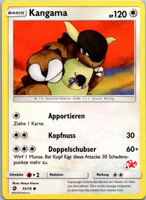 Pokémon-Karte Kangama 55/70 Majestät Der Drachen