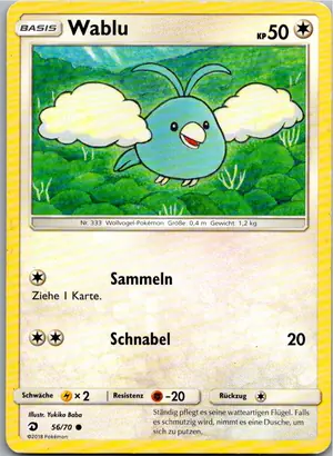 Pokémon-Karte Wablu 56/70 Majestät Der Drachen