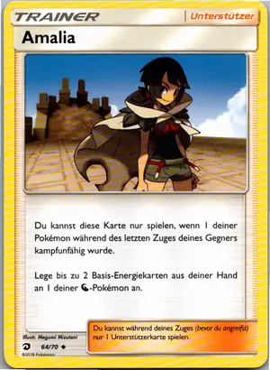 Pokémon-Karte Amalia 64/70 Majestät Der Drachen