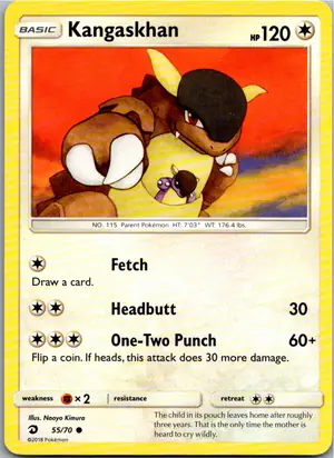 Pokémon-Karte Kangaskhan Kangama 55/70 Majestät Der Drachen