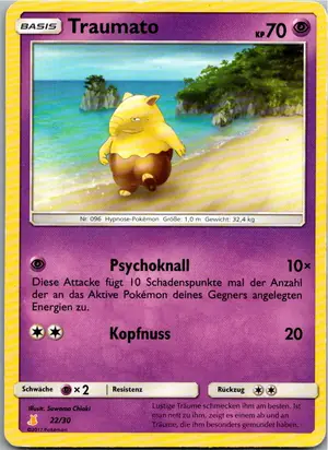 Pokémon-Karte Traumato 22/30 SM trainer Kit (Alolan Raichu)