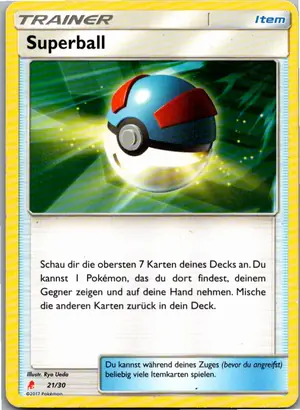 Pokémon-Karte Superball 21/30 SM trainer Kit (Lycanroc)