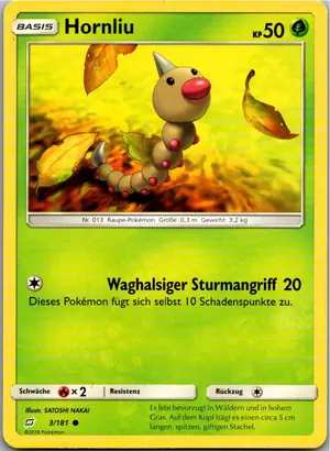 Pokémon-Karte Hornliu 3/181 Teams Sind Trumpf