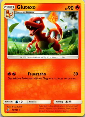 Pokémon-Karte Glutexo 13/181 Teams Sind Trumpf