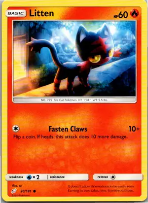 Pokémon-Karte Litten Flamiau 20/181 Teams Sind Trumpf