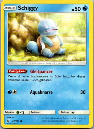 Pokémon-Karte Schiggy 22/181 Teams Sind Trumpf