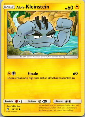 Alola-Kleinstein Exemplar 1,25 €