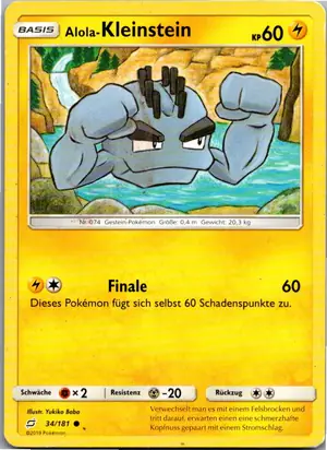Alola-Kleinstein Exemplar 1,25 €