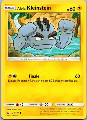 Alola-Kleinstein Exemplar 1,25 €