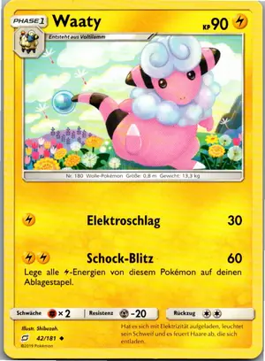 Pokémon-Karte Waaty 42/181 Teams Sind Trumpf
