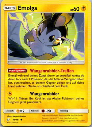 Pokémon-Karte Emolga 46/181 Teams Sind Trumpf