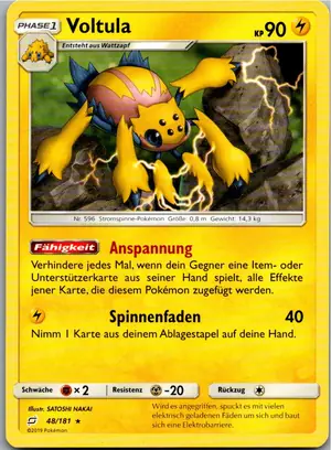 Pokémon-Karte Voltula 48/181 Teams Sind Trumpf