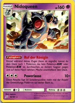 Pokémon-Karte Nidoqueen 56/181 Teams Sind Trumpf
