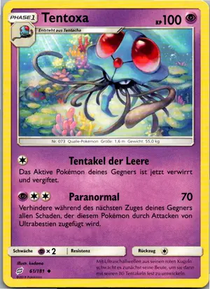 Pokémon-Karte Tentoxa 61/181 Teams Sind Trumpf