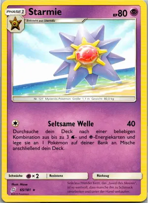 Pokémon-Karte Starmie 65/181 Teams Sind Trumpf