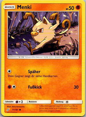 Pokémon-Karte Menki 71/181 Teams Sind Trumpf