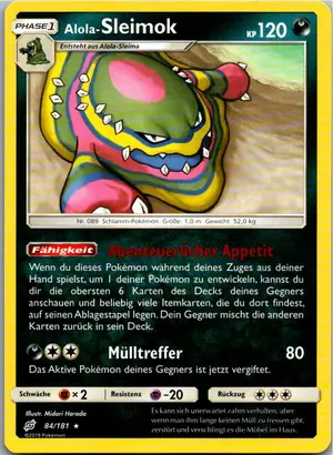 Pokémon-Karte Alola-Sleimok 84/181 Teams Sind Trumpf
