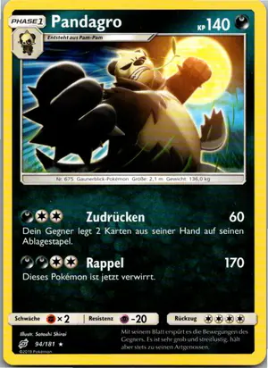 Pokémon-Karte Pandagro 94/181 Teams Sind Trumpf