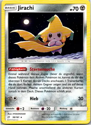 Pokémon-Karte Jirachi 99/181 Teams Sind Trumpf
