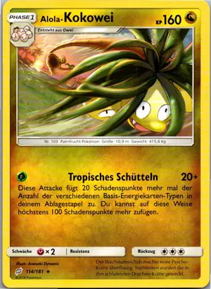 Pokémon-Karte Kokowei 114/181 Teams Sind Trumpf