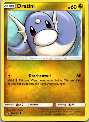 Pokémon-Karte Dratini 116/181 Teams Sind Trumpf