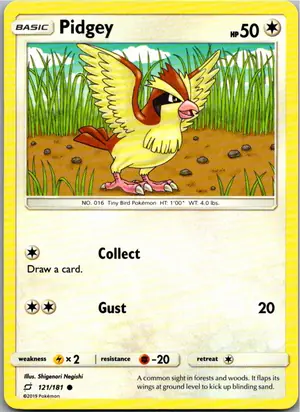 Pokémon-Karte Pidgey Taubsi 121/181 Teams Sind Trumpf