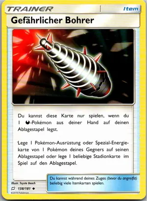 Pokémon-Karte Gefährlicher Bohrer 138/181 Teams Sind Trumpf
