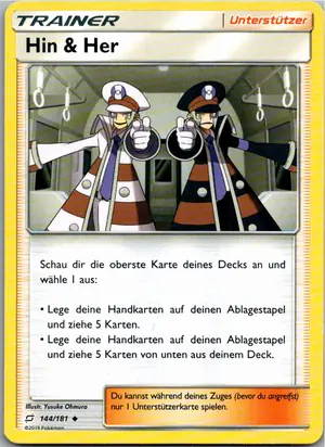 Pokémon-Karte Hin Her 144/181 Teams Sind Trumpf