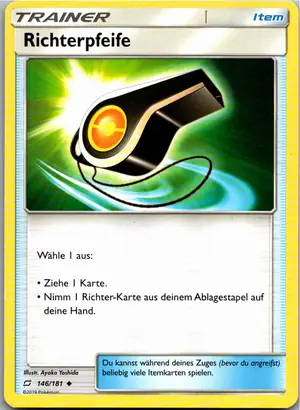 Pokémon-Karte Richterpfeife 146/181 Teams Sind Trumpf