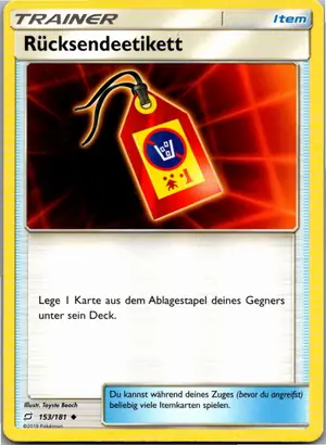 Rücksendeetikett Exemplar 1,25 €