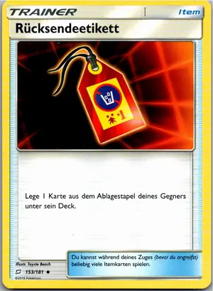 Rücksendeetikett Exemplar 1,25 €