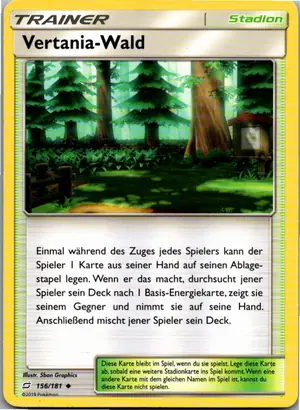 Pokémon-Karte Vertania-Wald 156/181 Teams Sind Trumpf