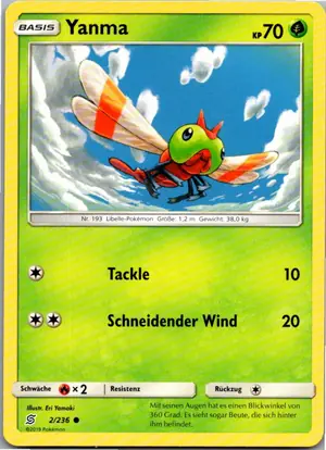 Pokémon-Karte Yanma 2/236 Bund der Gleichgesinnten