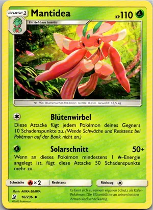 Pokémon-Karte Mantidea 16/236 Bund der Gleichgesinnten