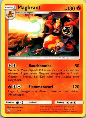 Pokémon-Karte Magbrant 22/236 Bund der Gleichgesinnten