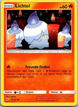 Pokémon-Karte Lichtel 27/236 Bund der Gleichgesinnten