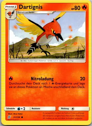 Pokémon-Karte Dartignis 31/236 Bund der Gleichgesinnten