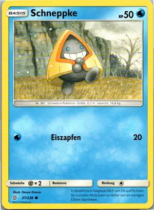 Pokémon-Karte Schneppke 37/236 Bund der Gleichgesinnten