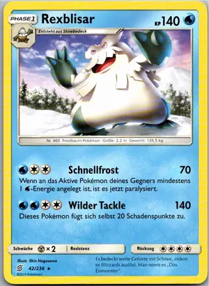 Pokémon-Karte Rexblisar 42/236 Bund der Gleichgesinnten