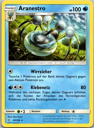 Pokémon-Karte Aranestro 49/236 Bund der Gleichgesinnten