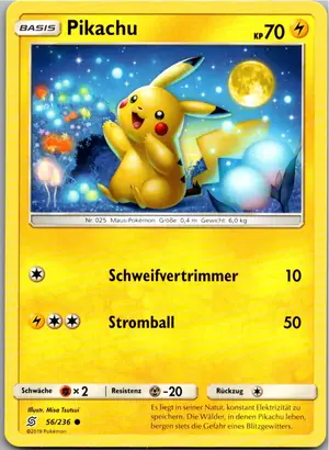 Pokémon-Karte Pikachu 56/236 Bund der Gleichgesinnten