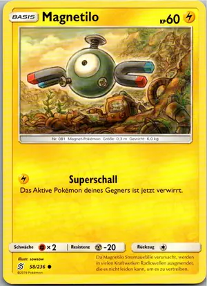 Pokémon-Karte Magnetilo 58/236 Bund der Gleichgesinnten