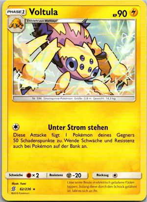 Pokémon-Karte Voltula 62/236 Bund der Gleichgesinnten