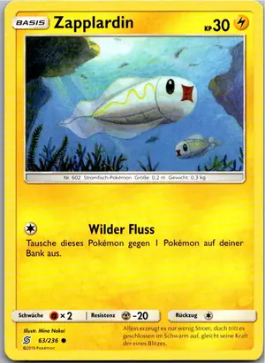 Pokémon-Karte Zapplardin 63/236 Bund der Gleichgesinnten