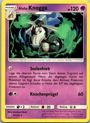Pokémon-Karte Knogga 75/236 Bund der Gleichgesinnten