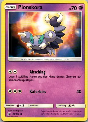 Pokémon-Karte Pionskora 82/236 Bund der Gleichgesinnten