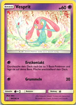 Pokémon-Karte Vesprit 84/236 Bund der Gleichgesinnten